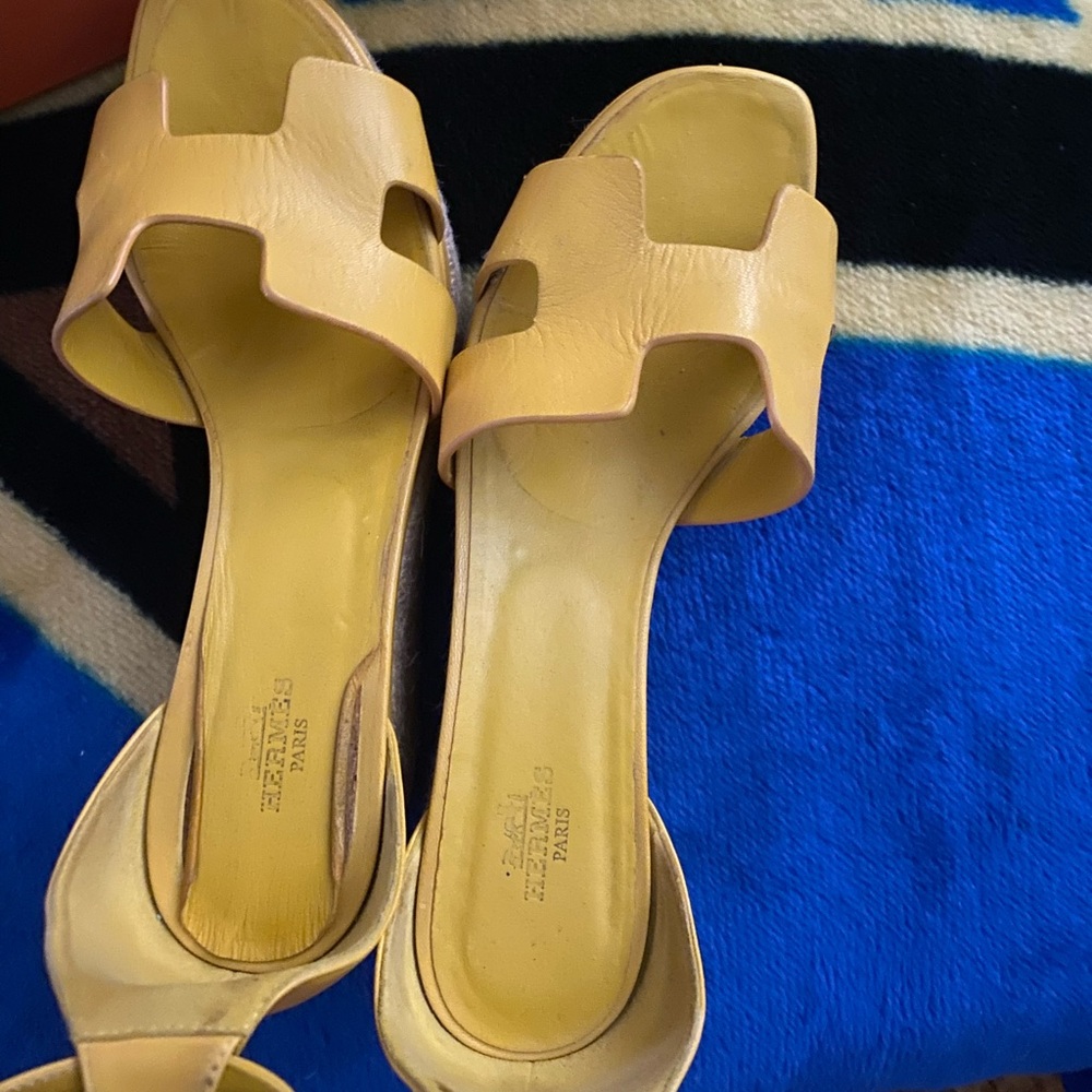 HERMES ELDA ESPADILLES WEGDES SHOES - Picture 8 of 13